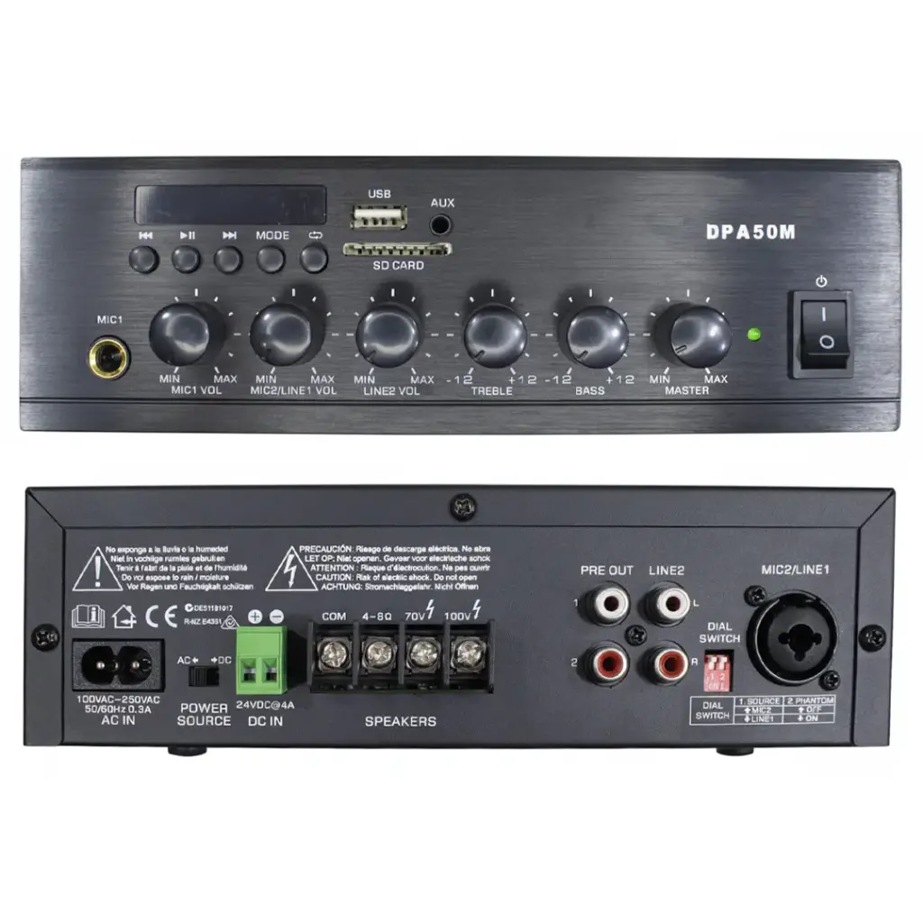 مضخم صوت نظام فولت وأوم 70 واط