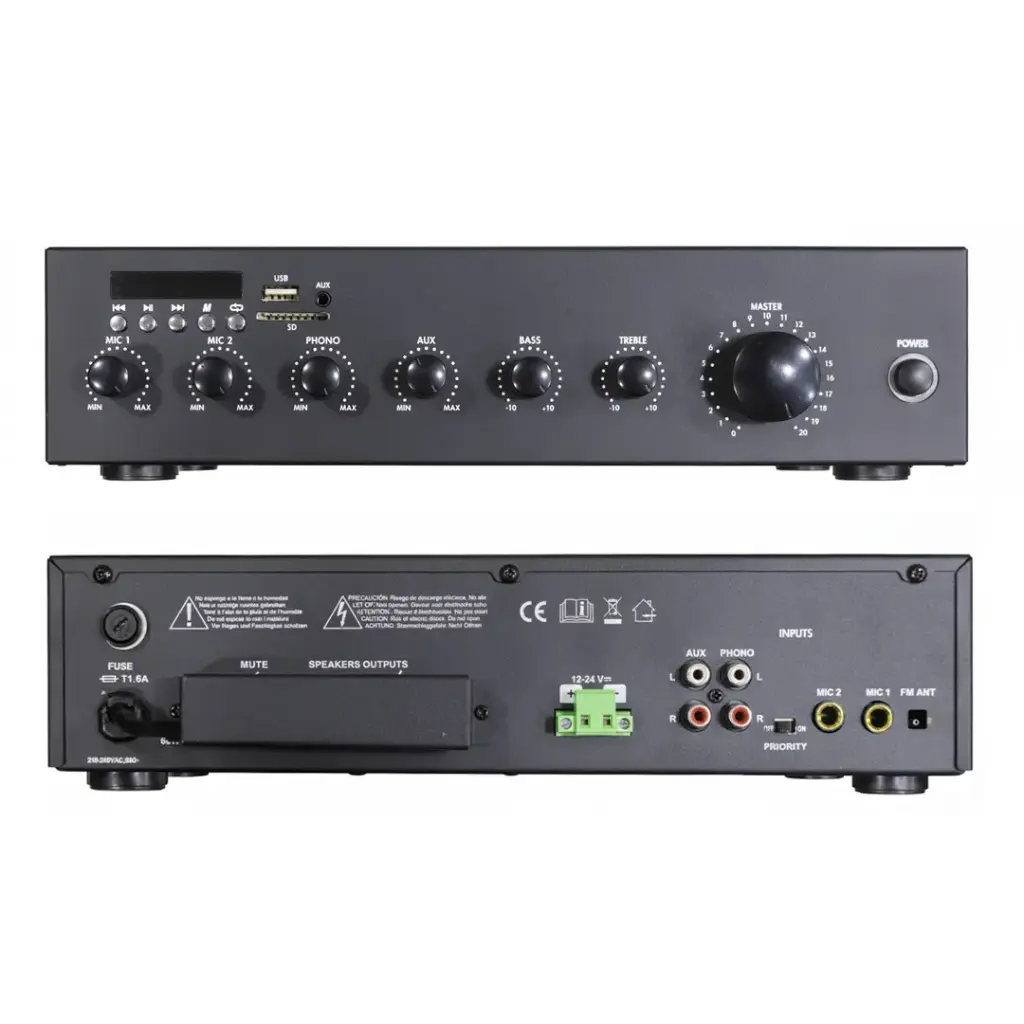 مضخم صوت نظام فولت وأوم 120 واط